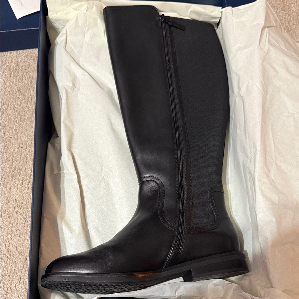 Cole Haan Black Over-the-Knee Leather Boots